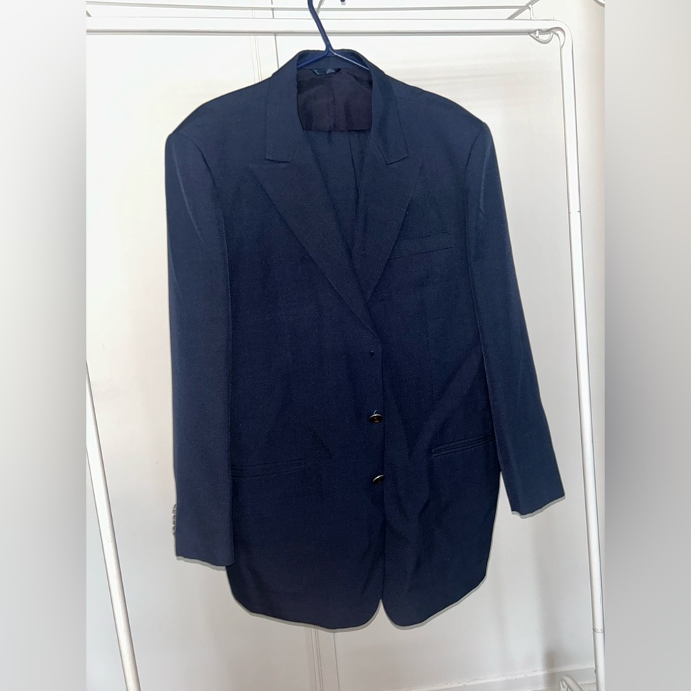 Men’s Navy Blazer Sport Coat – Gold Buttons – Classic Preppy Style